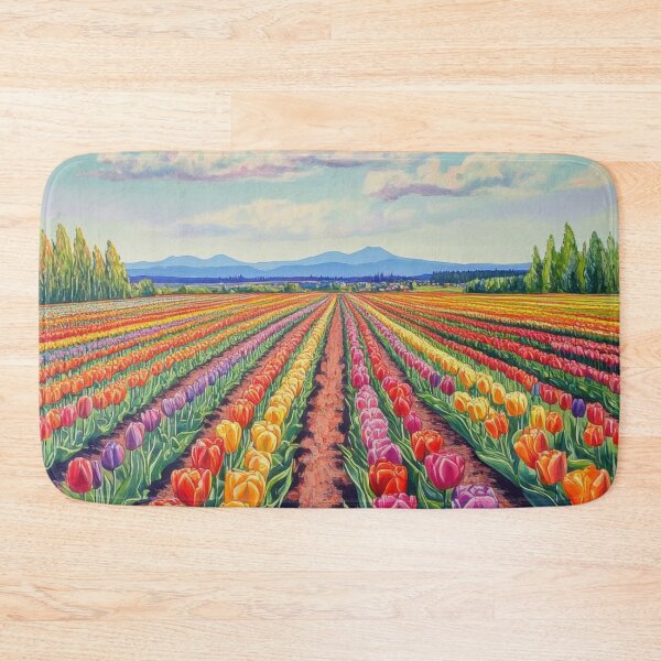 Item preview, Vibrant tulip field under sky designed and sold by anytka.