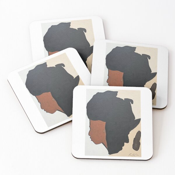 Item preview, Afrika man and woman Afrika shape Earth colours designed and sold by beARTrich.