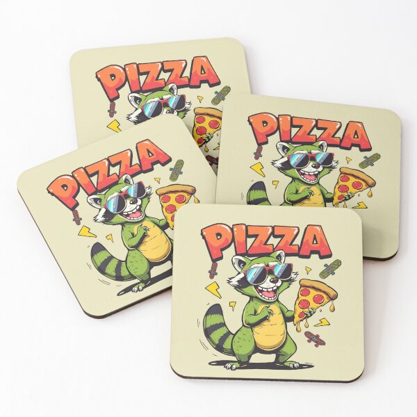 Item preview, Crazy about Pizza Raccoon designed and sold by BKDIGITALSHOP.