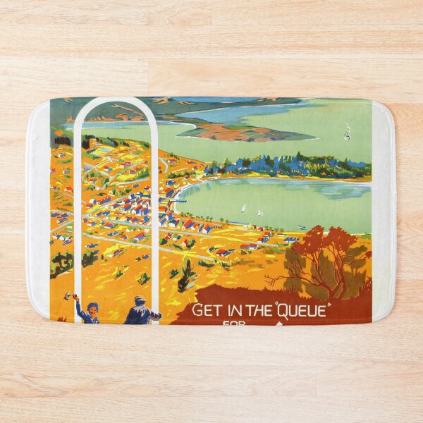 Item preview, Vintage Queenstown Travel Poster | Art Deco Style | Mid-20th Century | New Zealand Tourism | Vibrant Mountain Landscape designed and sold by artofuniverse.