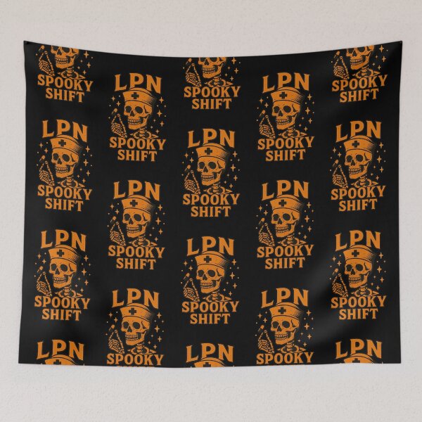 Item preview, LPN Spooky Shift Halloween Nurse Shirt | Funny Skeleton Medical T-Shirt designed and sold by ClinicalHubs.