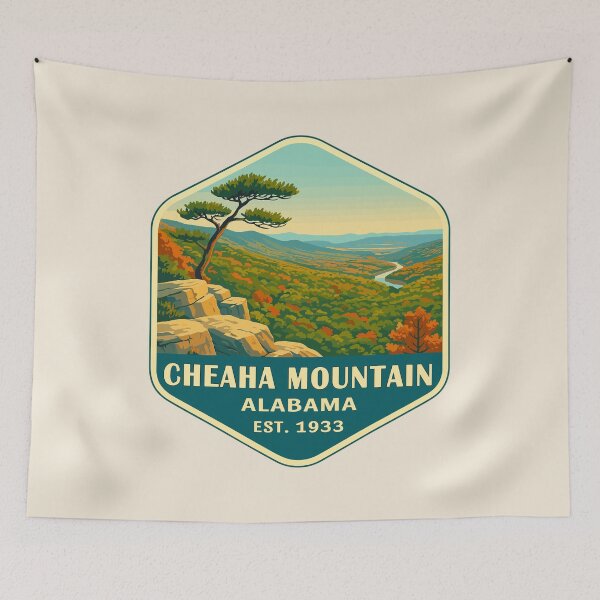 Item preview, Cheaha Mountain Vista – Alabama Vector Landscape designed and sold by Gideon Emmerich.