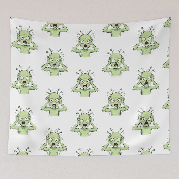 Item preview, Overdramatic Screaming Alien – Funny Alien Sticker | Watercolor Alien Design designed and sold by EverStitchStudio ★★★★★.