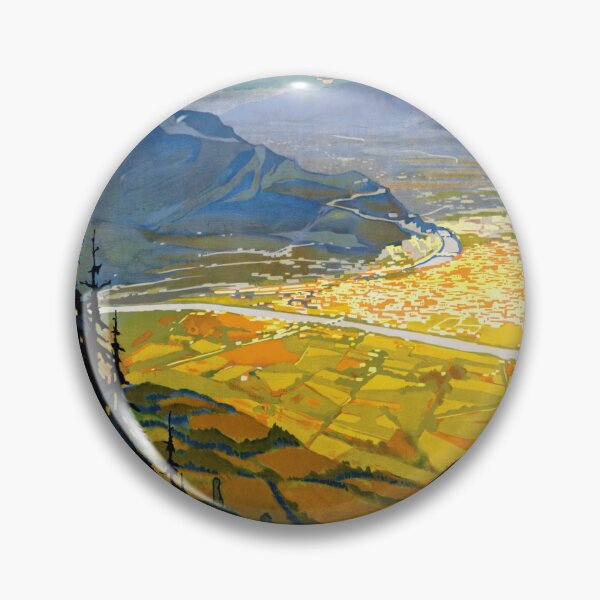 Item preview, Vintage Art Deco Travel Poster by Roger Broders | PLM Railway Grenoble Alps | Early 20th Century French Illustration designed and sold by artofuniverse.