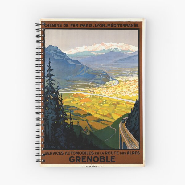 Item preview, Vintage Art Deco Travel Poster by Roger Broders | PLM Railway Grenoble Alps | Early 20th Century French Illustration designed and sold by artofuniverse.