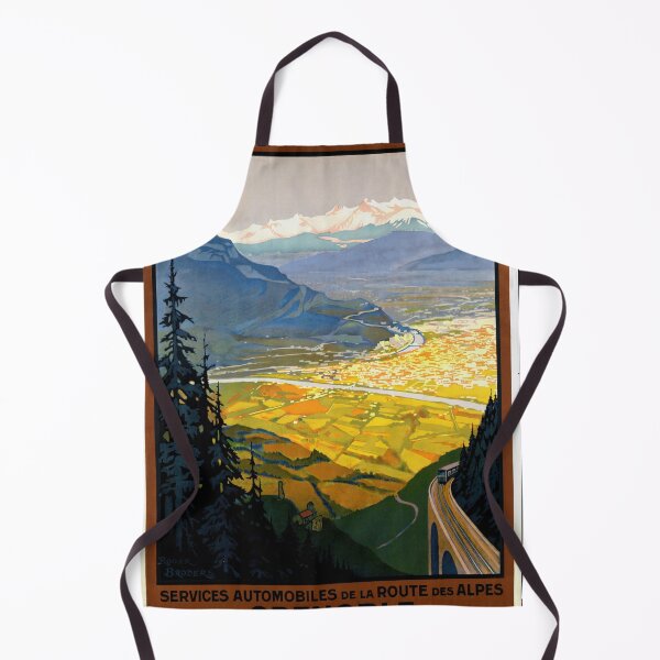 Item preview, Vintage Art Deco Travel Poster by Roger Broders | PLM Railway Grenoble Alps | Early 20th Century French Illustration designed and sold by artofuniverse.