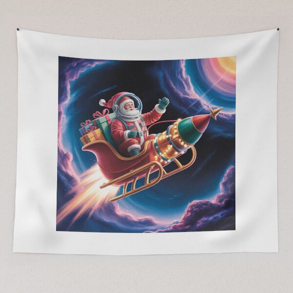 Item preview, "Santa in Space – Cosmic Christmas Adventure" designed and sold by Ammar Studio.