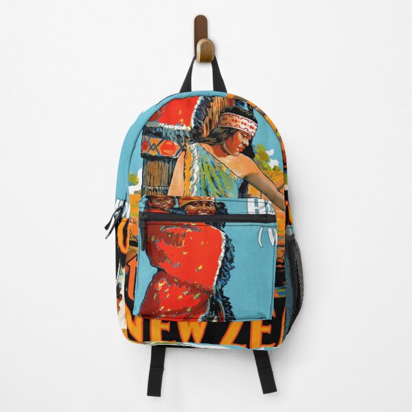 Item preview, Vintage New Zealand Travel Poster | Haere Mai Welcome | Māori Culture Art Print | Early 20th Century Tourism | Vibrant Artwork designed and sold by artofuniverse.