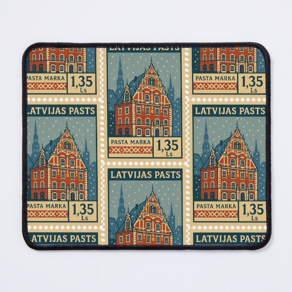Item preview, Latvia – Vintage Postage Stamp (House of the Blackheads, Riga) designed and sold by Travellerz.