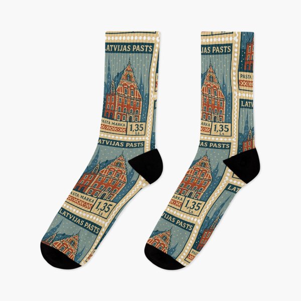 Item preview, Latvia – Vintage Postage Stamp (House of the Blackheads, Riga) designed and sold by Travellerz.