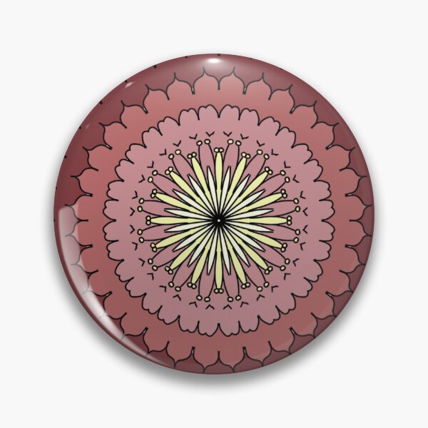 Item preview, Heart Bloom Mandala – Red Psychedelic Boho Pattern Art designed and sold by okayamberart.