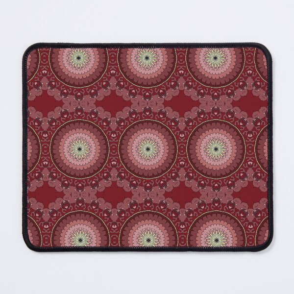 Item preview, Heart Bloom Mandala – Red Psychedelic Boho Pattern Art designed and sold by okayamberart.