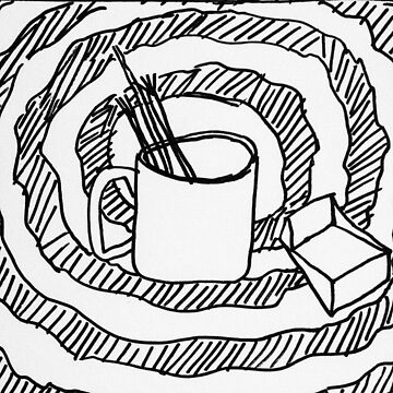 Artwork thumbnail, a cup of brushes by Lolu Aguda
