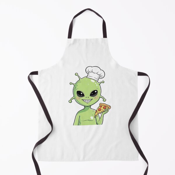 Item preview, Alien Chef with Pizza Slice | Cute Space Foodie Sticker| Watercolor Alien Design designed and sold by EverStitchStudio ★★★★★.