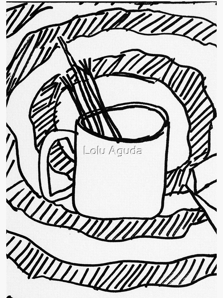 Thumbnail 3 of 3, Journal, a cup of brushes designed and sold by Lwada.