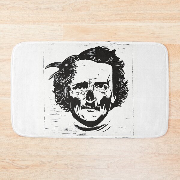Item preview, Edgar Allan Poe - Linocut Art Print Graphic Design  designed and sold by PetesLinoPrints.