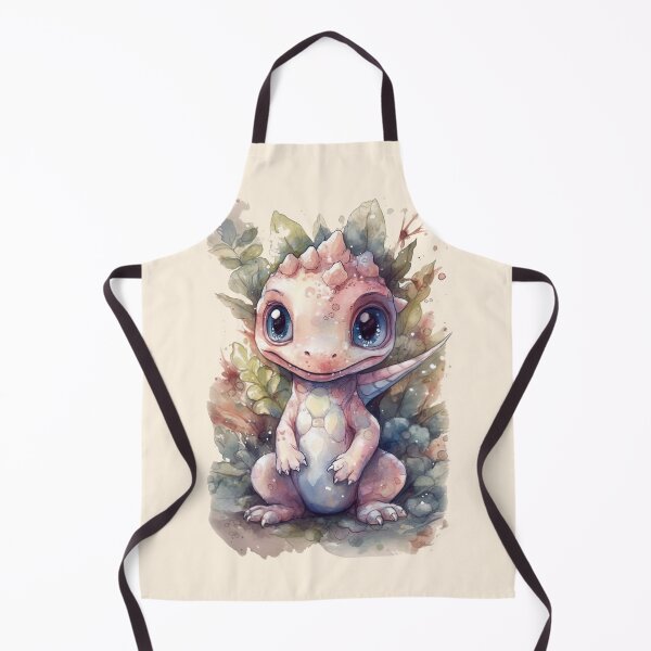 Artikelvorschau, Wunderlicher Baby-Dinosaurier mit Blatthaar – Fantasy Forest Creature Art entworfen und verkauft von PaintbrushPlace.