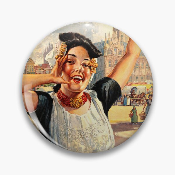 Item preview, Vintage Holland Travel Poster | Dutch Culture Art Deco Style | Early 20th Century Tourism | Vibrant Colors & Traditional Attire designed and sold by artofuniverse.