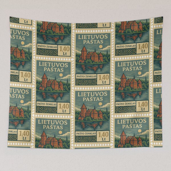 Item preview, Lithuania – Vintage Postage Stamp (Trakai Island Castle) designed and sold by Travellerz.
