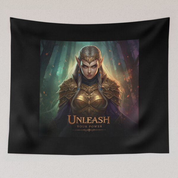 Item preview, Empowered Elf Warrior in Golden Armor designed and sold by ChicTrendz.