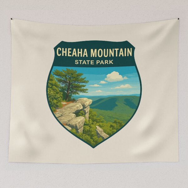 Item preview, Cheaha Mountain Vista – Alabama Vector Landscape designed and sold by Gideon Emmerich.