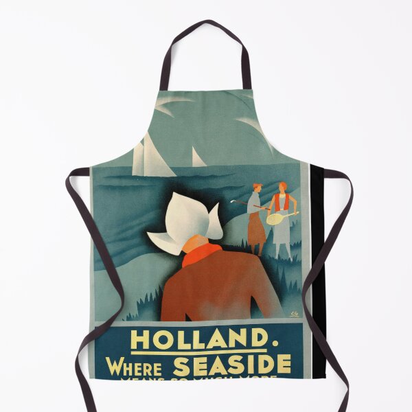 Aperçu de l'œuvre Affiche de voyage vintage des Pays-Bas | Impression Art déco de bord de mer | Patrimoine maritime néerlandais | Art touristique du milieu du XXe siècle | Décoration nautique créée et vendue par artofuniverse.