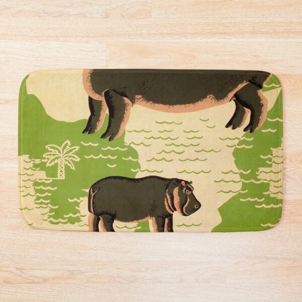 Item preview, Vintage Brookfield Zoo Poster | WPA Art Print | 1930s Federal Art Project | Hippos & Africa Map | New Deal Era Wall Decor designed and sold by artofuniverse.