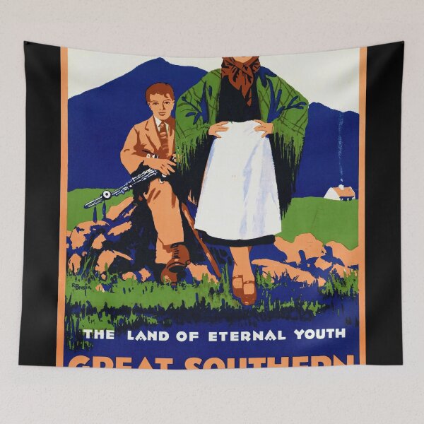 Item preview, Vintage Ireland Travel Poster | Great Southern Railways Art | Early 20th Century | Irish Culture & Scenery | Digital Download designed and sold by artofuniverse.