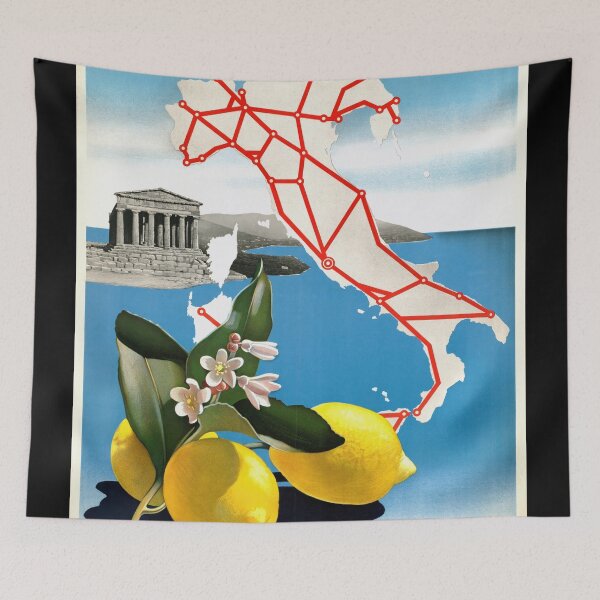 Item preview, Vintage Italy Travel Poster | Art Deco Style | Classic Design with Map | Explore Italy's Heritage | Mid-20th Century Wall Art designed and sold by artofuniverse.
