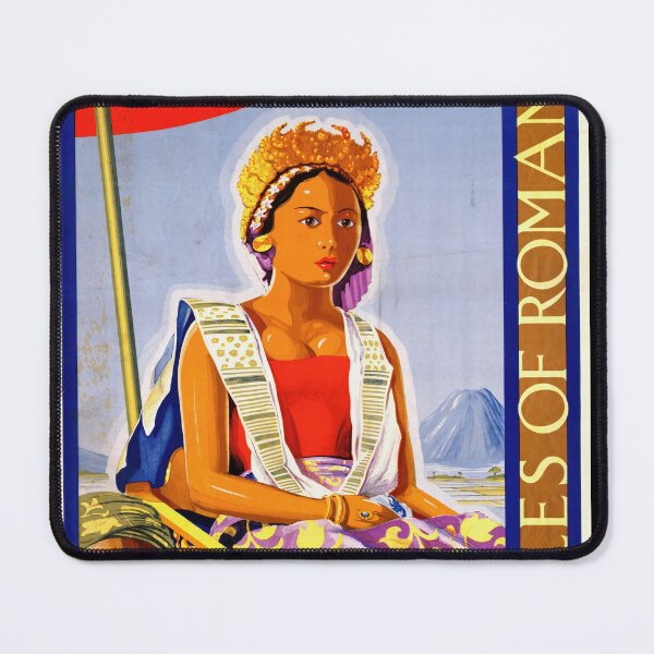Item preview, Vintage Java Bali Travel Poster | Exotic Isles of Romance | Early 20th Century Art | Netherland Indian State Railways | Cultural Heritage designed and sold by artofuniverse.