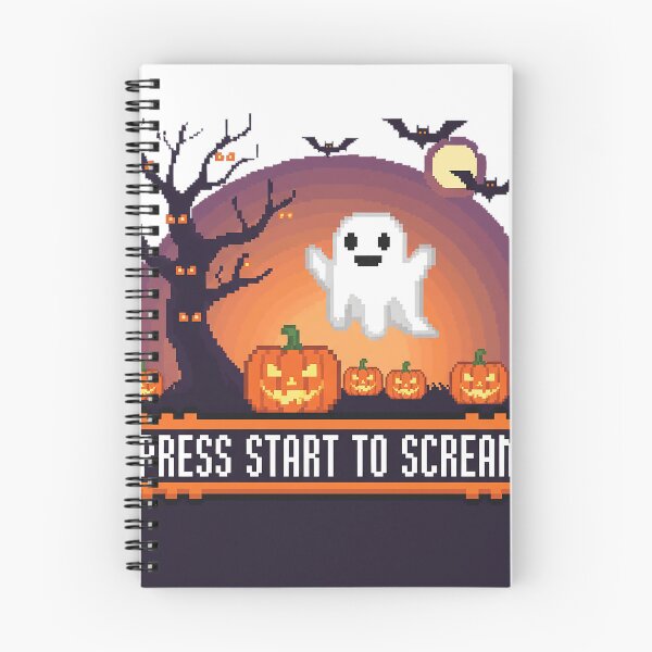 Item preview, `PRESS START TO SCREAM! Pixel Halloween T-Shirt designed and sold by ShopJossDarrow.