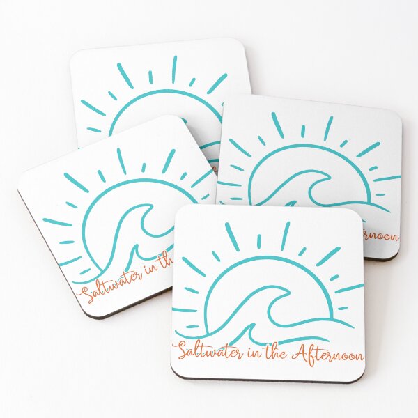 Item preview, Saltwater in the Afternoon – Coastal Wave & Sun Retro Beach Design designed and sold by SimplyJasper.