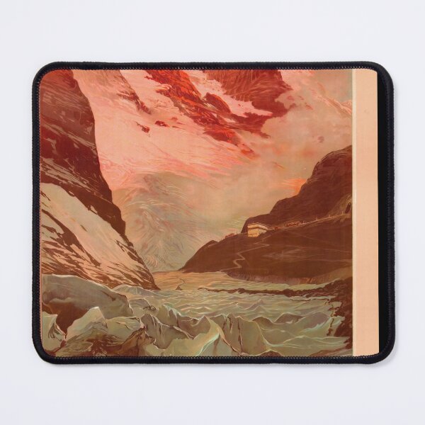 Item preview, Vintage Travel Poster | Jungfrau Railway Switzerland | Art Nouveau Style | Swiss Alps Scenic Print | Romantic Mountain Landscape designed and sold by artofuniverse.
