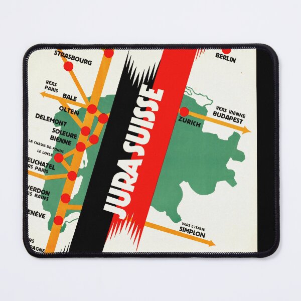 Item preview, Vintage Jura Suisse Railway Poster | Electrified Railway Art Print | Mid-Century Travel Decor | Swiss Rail Network | Map Design designed and sold by artofuniverse.