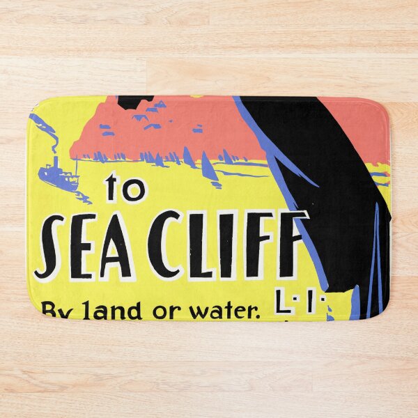 Item preview, Vintage Sea Cliff Poster | Art Deco Travel Print | WPA Federal Art Project | Long Island Destination Art | 1930s Modernist Style designed and sold by artofuniverse.