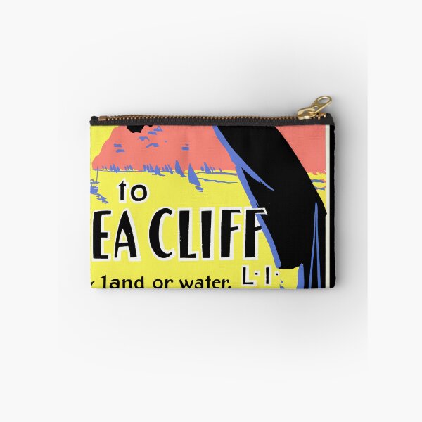 Item preview, Vintage Sea Cliff Poster | Art Deco Travel Print | WPA Federal Art Project | Long Island Destination Art | 1930s Modernist Style designed and sold by artofuniverse.