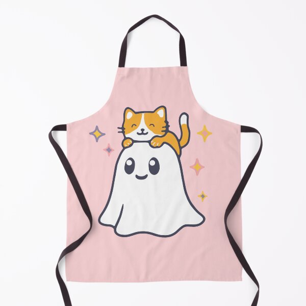 Item preview, Cute Ghost with Cat – Adorable Halloween Ghost designed and sold by TKDe-sign.