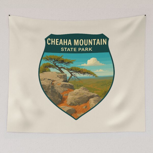 Item preview, Cheaha Mountain Vista – Alabama Vector Landscape designed and sold by Gideon Emmerich.