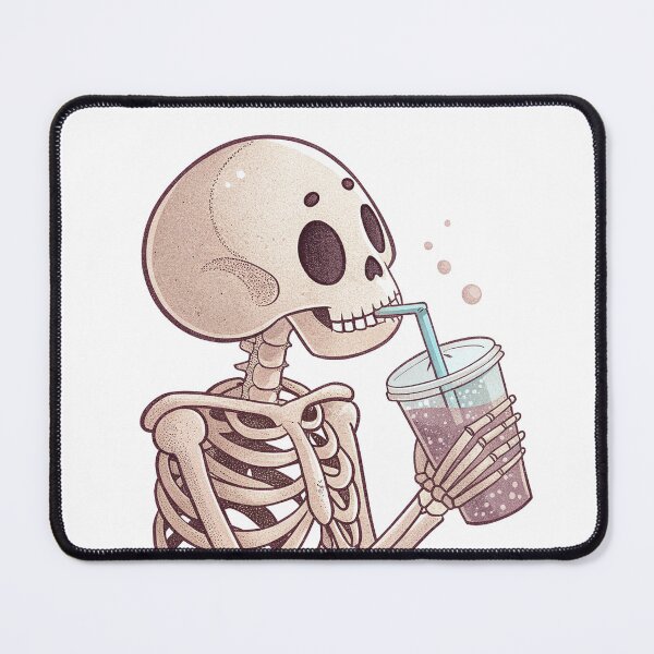 Item preview, Cute Skeleton Drinking Boba Tea designed and sold by Kindly Dead.