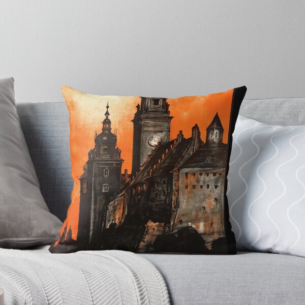 Item preview, Vintage Krakow Travel Poster | Art Deco Wall Art | Historic Polish Architecture | Orange Sky Scenic Print | Mid-20th Century Style designed and sold by artofuniverse.