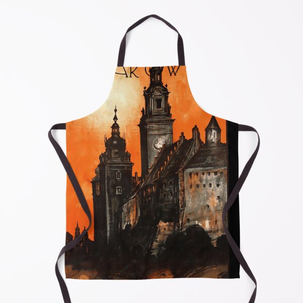 Item preview, Vintage Krakow Travel Poster | Art Deco Wall Art | Historic Polish Architecture | Orange Sky Scenic Print | Mid-20th Century Style designed and sold by artofuniverse.
