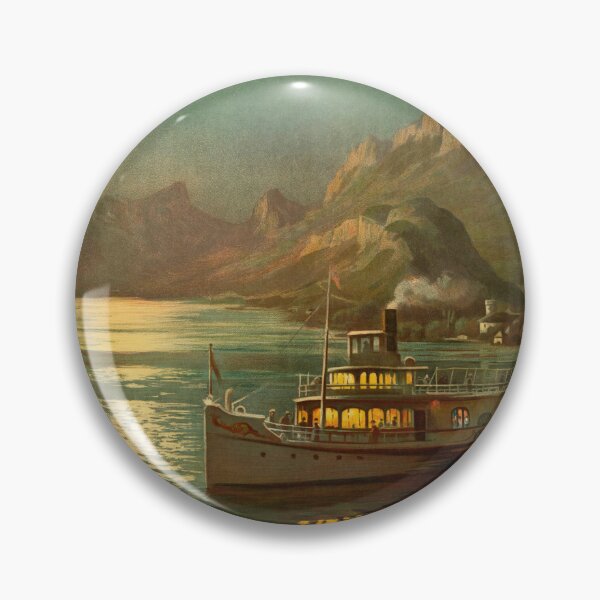 Item preview, Vintage PLM Railway Poster | Lac d'Annecy Travel Art | Art Nouveau Style | Paris Lyon Mediterranean Steamship Print | Wall Decor designed and sold by artofuniverse.