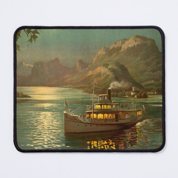 Item preview, Vintage PLM Railway Poster | Lac d'Annecy Travel Art | Art Nouveau Style | Paris Lyon Mediterranean Steamship Print | Wall Decor designed and sold by artofuniverse.
