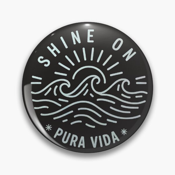 Item preview, SHINE ON - PURA VIDA Line Sketch Waves & Sunshine designed and sold by Big Bang Canvas.