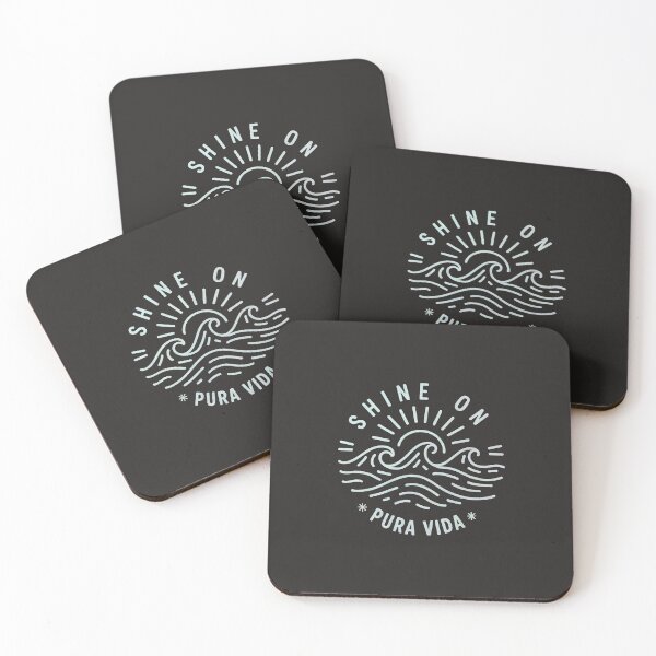 Item preview, SHINE ON - PURA VIDA Line Sketch Waves & Sunshine designed and sold by Big Bang Canvas.