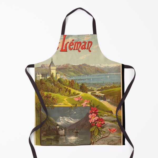 Item preview, Vintage Jura-Simplon Railway Poster | Lake Geneva Travel Art | Early 20th Century Scenic Print | Lac Léman Swiss Tourism designed and sold by artofuniverse.