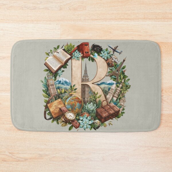 Item preview, Adventure Awaits – Letter R Vintage Travel Monogram | Roads, Routes & Reverie designed and sold by AmenAlways.