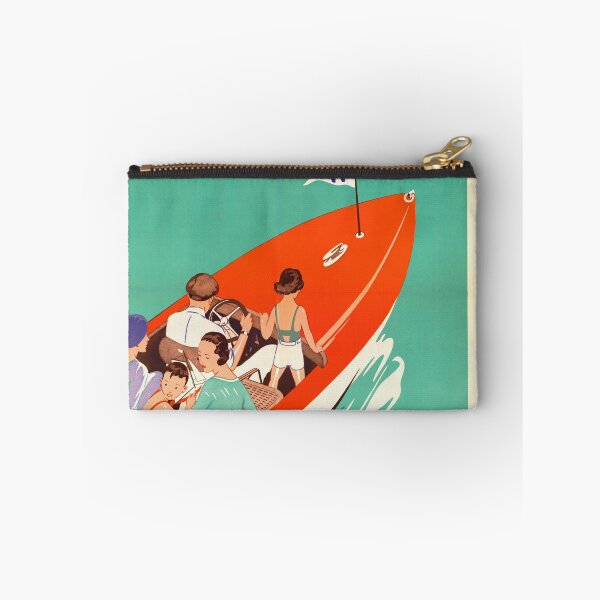 Item preview, Vintage Lake Winnipesaukee Travel Poster | Art Deco Boating Scene | Historic New Hampshire Tourism | Boston and Maine Railroad designed and sold by artofuniverse.