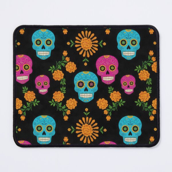Item preview, Vibrant Day of the Dead Sugar Skulls and Marigold Pattern designed and sold by ML-Media.