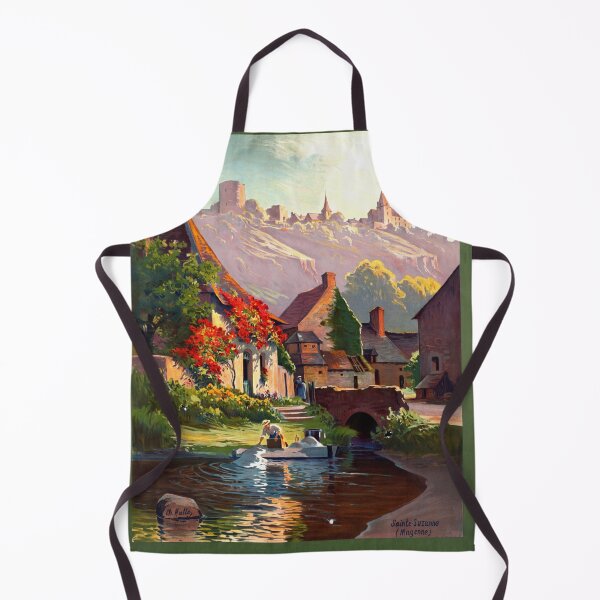 Item preview, Vintage French Travel Poster | Chemins de Fer de l'État | Sainte-Suzanne La Mayenne | Early 20th Century Scenic Railway Art designed and sold by artofuniverse.